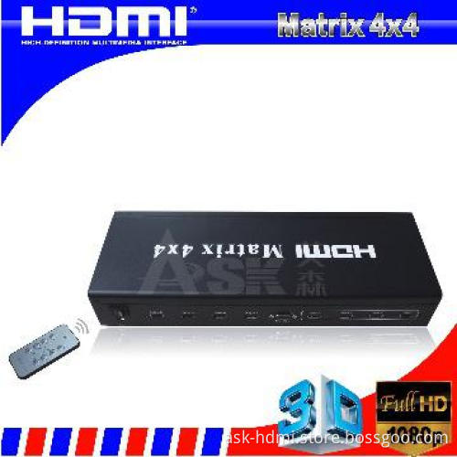4 in 4 out HDMI switch splitter for project